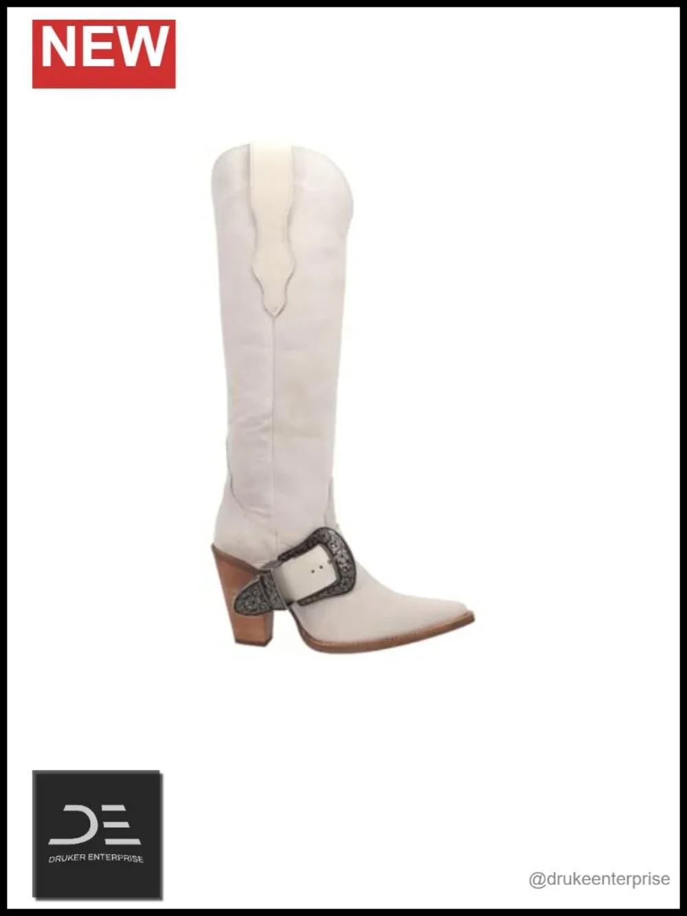 Suede Over the Knee Boots with Block Heel and Snip Toe